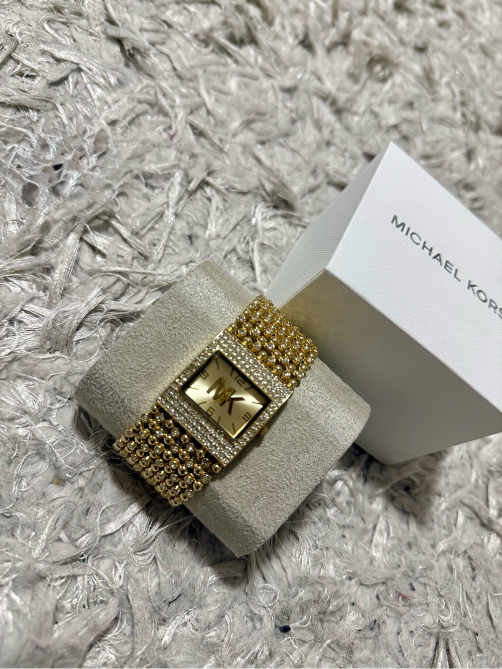 Michael Kors Gold Crystal-Embellished Women's Bracelet Watch